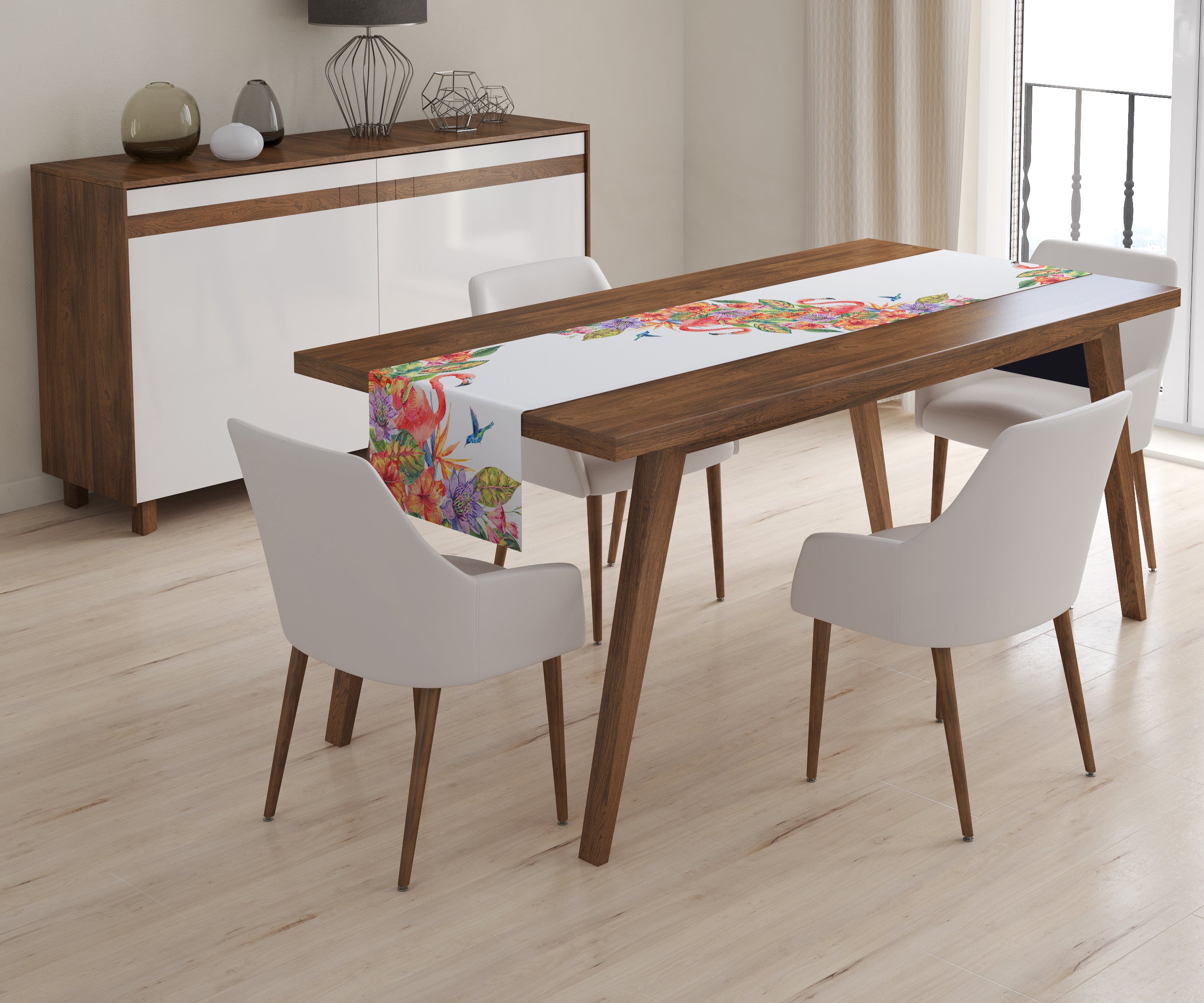 Table Runner Tropical Flamingo - Wellmira