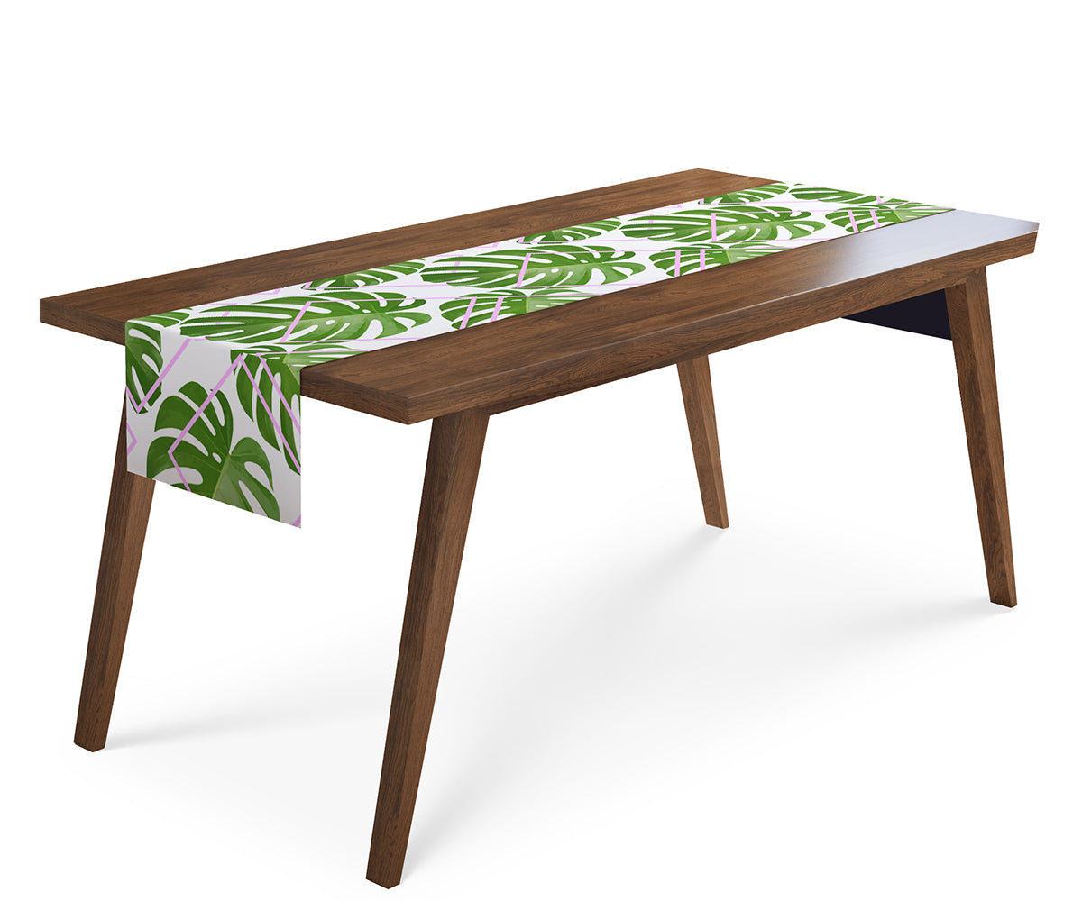 Table Runner Tropical Palm Leaves - Wellmira