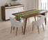 Table Runner Tropical Plants and Rhombus - Wellmira