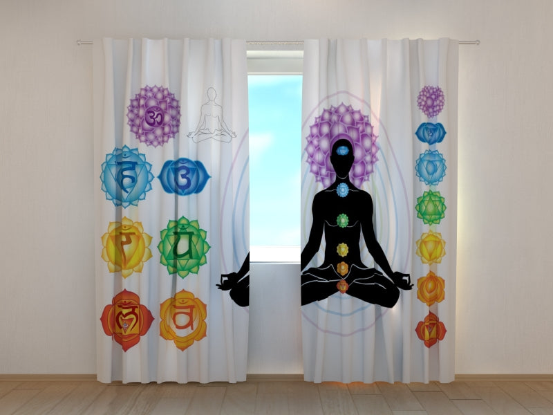 Photo Curtain The 7 Chakra Symbols