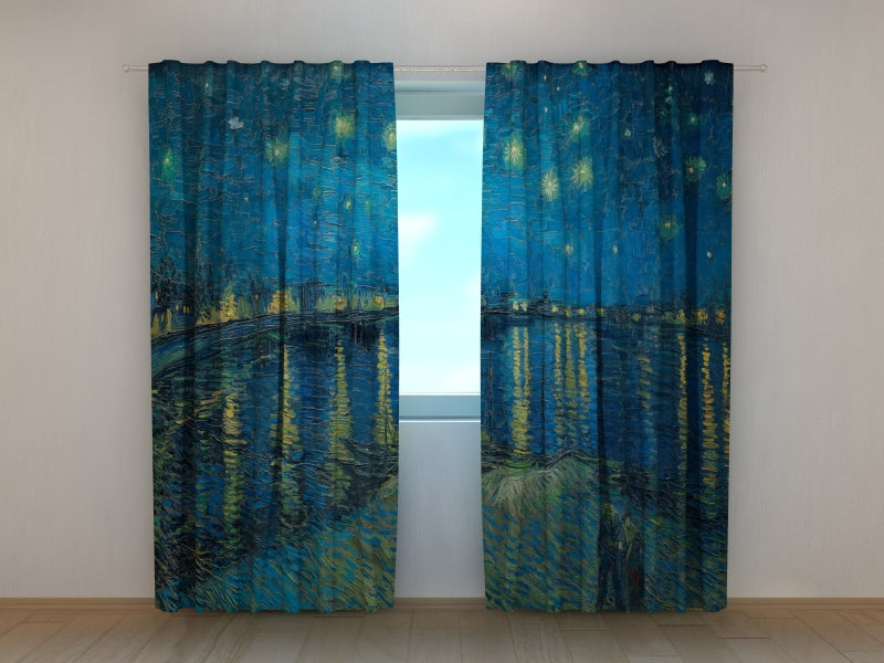 Photocurtain Starry Night Over  the Rhone Vincent van Gogh - Wellmira