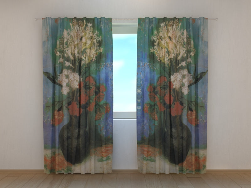 Photocurtain Vase with Carnations and Other Flowers Vincent van Gogh - Wellmira