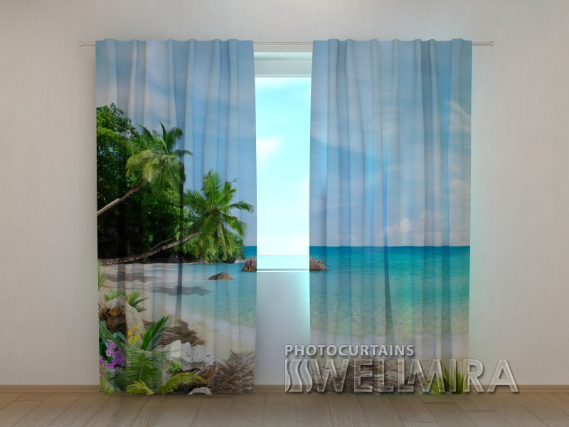 Photo Curtain Warm Coast - Wellmira