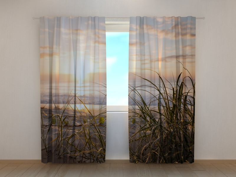 Photo Curtain Warm Evening on the Beach