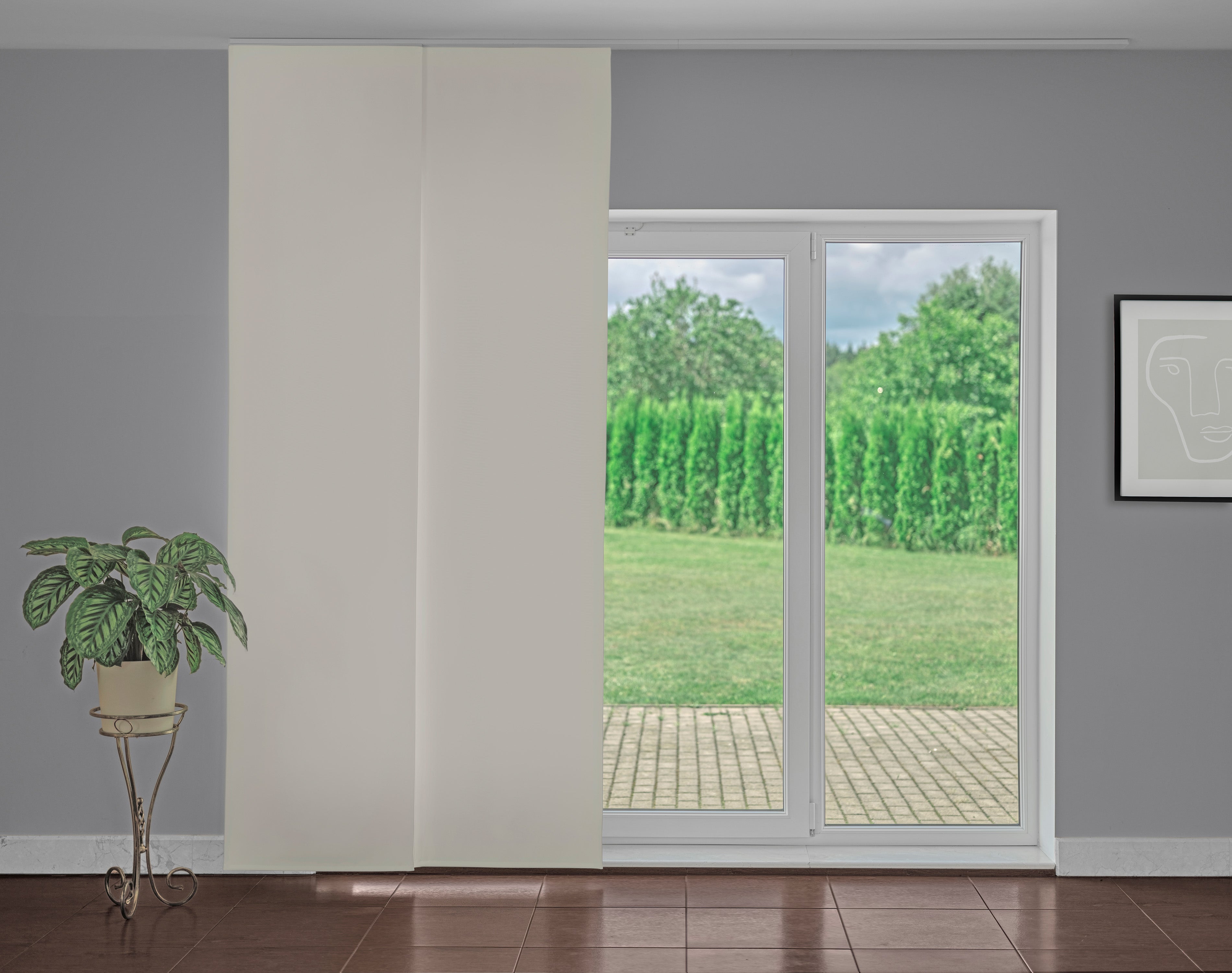 White Color Blackout Panel Curtain