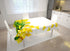 Tablecloth Yellow flowers on the white - Wellmira