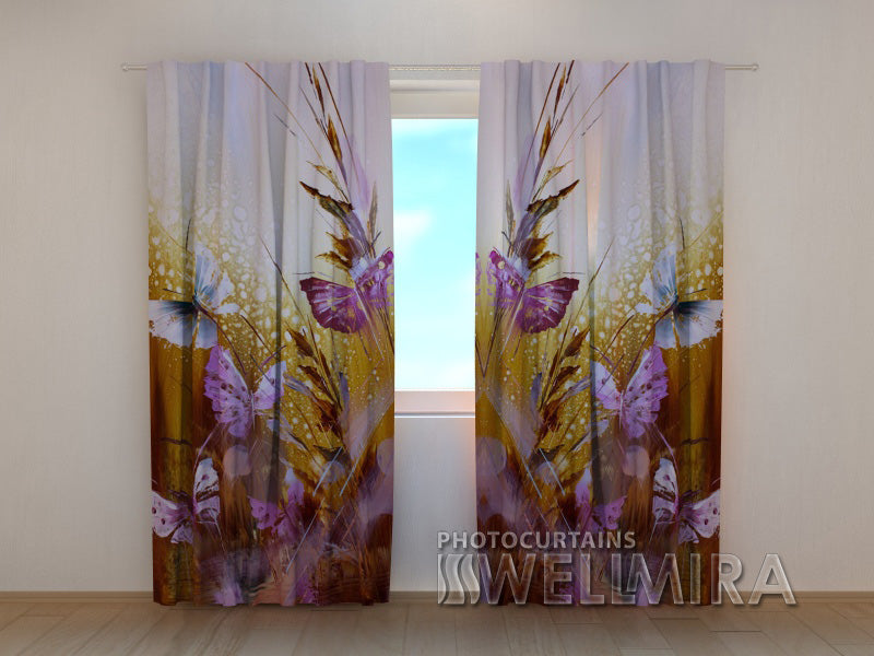 3D Curtain Butterflies and Flowers - Wellmira